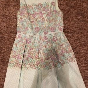 Tahari Mint & Lavender Fit and Flare Dress